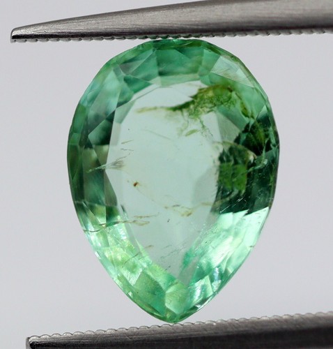 Rare Colombia Mine 100% Natural Emerald 9 x 6 mm Pear Cut Loose Gemstone 1.42 Ct - Picture 3 of 9