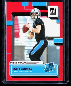 2022 Donruss Red Press Proof Matt Corral # #302 RC Carolina Panthers