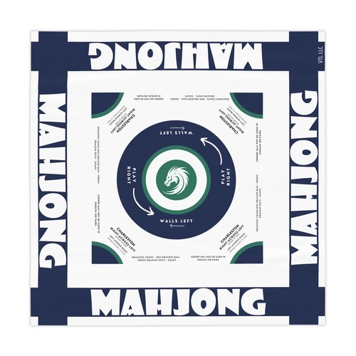Mahjong Mat, Mahjong Rules and Instruction Tablecloth | mahjong board - Bild 9 von 11