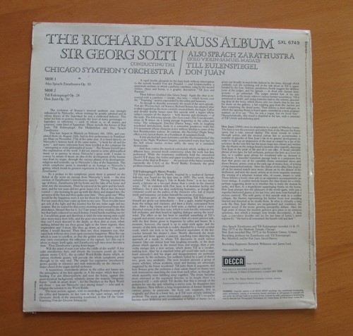 SXL 6749 Sir Georg Solti The Richard Strauss Album 1975 Decca Holland  EX/VG - Picture 4 of 4