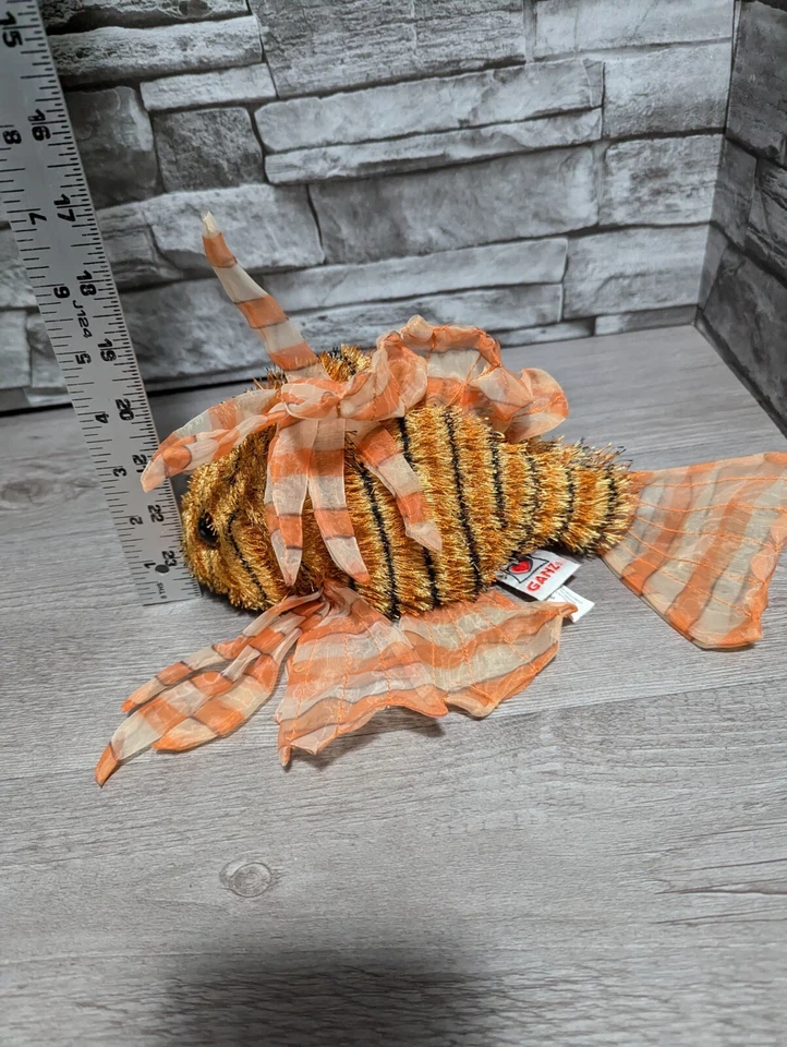 Ganz Webkinz Lionfish Fish Plush Stuffed Animal Used No Code 8 Inches Long - Image 4 of 4