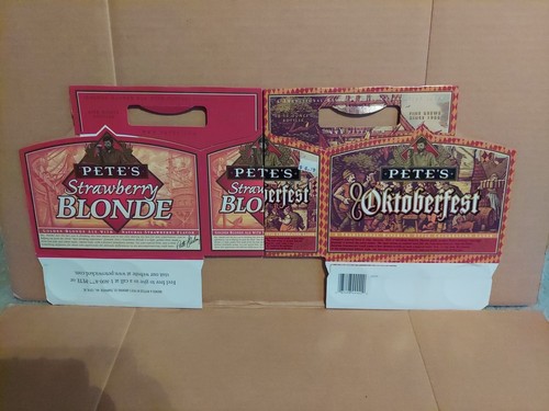 Pete's Oktoberfest & Strawberry Blonde Empty 6-Pack Holders x2 Lot - Picture 4 of 10