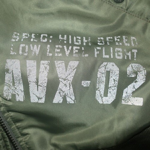 Avirex MA-1 MJ-101 Revival Flight Jacket Khaki L Nylon/Polyester Used - Picture 5 of 9