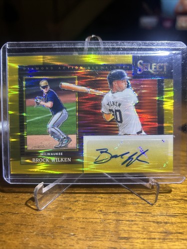 2024 Panini Select Diamond Level Auto Gold Prizm /10 Brock Wilken Das-Bw - Bild 1 von 3