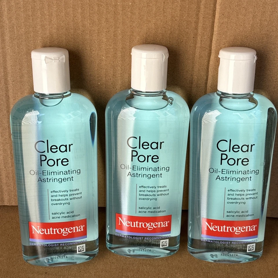 Neutrogena Clear Pore Aceite Eliminador Astringente Acné Med 8oz - Paquete de 3 Foto 3 de 3