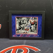Mario Manningham New York Giants Autographed Framed Catch 8x10 Photo Steiner CX