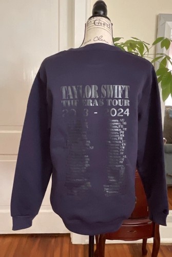 Taylor Swift Eras Tour 2023-2024 Unisex Navy Blue Crewneck Sweatshirt Size M - Picture 4 of 12