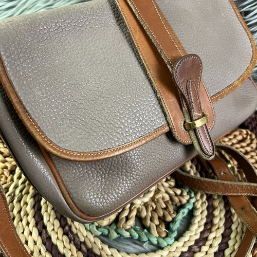 Vintage Dooney & Bourke Allwetter hellbraun Leder Reitsport Sattel Umhängetasche - Bild 8 von 15