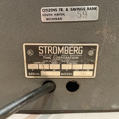 Vintage Stromberg Time clock in working condition - Picture 8 of 10