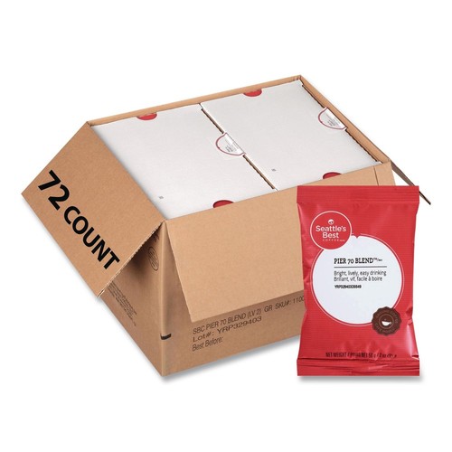 Seattle's Best 11008556CT 2.1 oz Packet Coffee Packs - Pier 70 Blend (72/CT) New - Foto 1 di 7