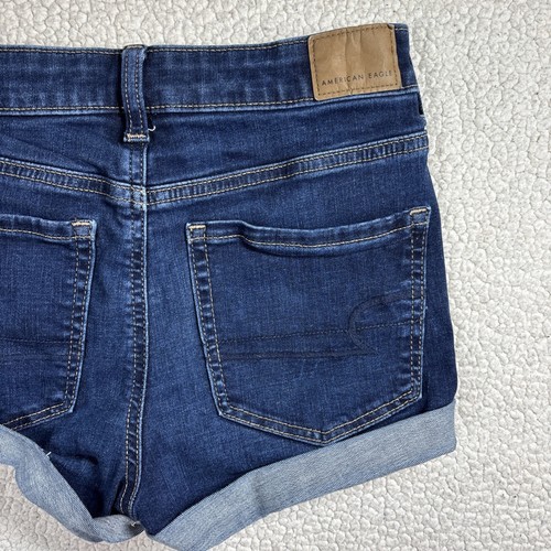 American Eagle Next Level Damen-Shortie Stretch hoher Bund Größe 4 Shorts mit Bündchen - Bild 16 von 16