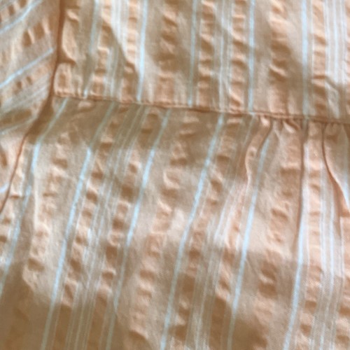 Vestido Madison Mathews Naranja Sherbet Seersucker Flutter $450- XXL NUEVO CON ETIQUETAS - Imagen 3 de 4