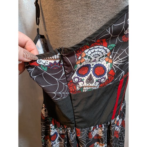 Sugar Skull 14 schwarze Rosen Spinnennetz Halloween GoblinGirl Dark Fairycore Witchy - Bild 4 von 7
