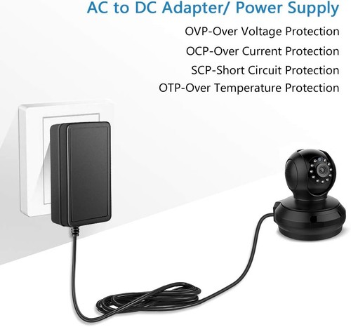 SHNITPWR 24V Zasilacz 3A 72W AC/DC Adapter 100V ~ 240V AC na DC 3A, czarny - Zdjęcie 5 z 6