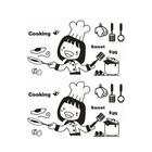 2pcs Chef Wallpaper Removable Home Wall Decals Kitchen Sticker Decoration