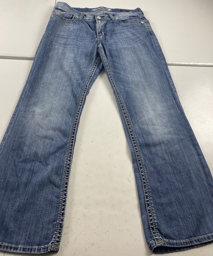 Seven7 Jeans Jeans Bootcut Herren Größe 36x32 dicke Nähte blau Denim