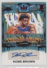 2023-24 Panini Court Kings Fresh Paint Ruby 33/99 Kobe Brown #FP-KBL Auto 00yf