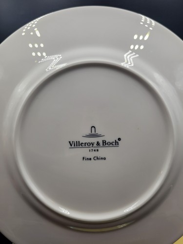 Set Of 4 Villeroy & Boch Twist Alea Limone Yellow Salad Plates 8.5" - Picture 5 of 6