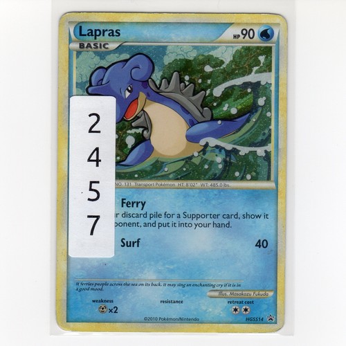Pokémon TCG Lapras HGSS14 HGSS Promo Holo Card EN-HP 2010 - Picture 3 of 3