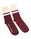 Dolce & Gabbana Burgundy Stretch Logo Print Mid Calf Socks Authentic