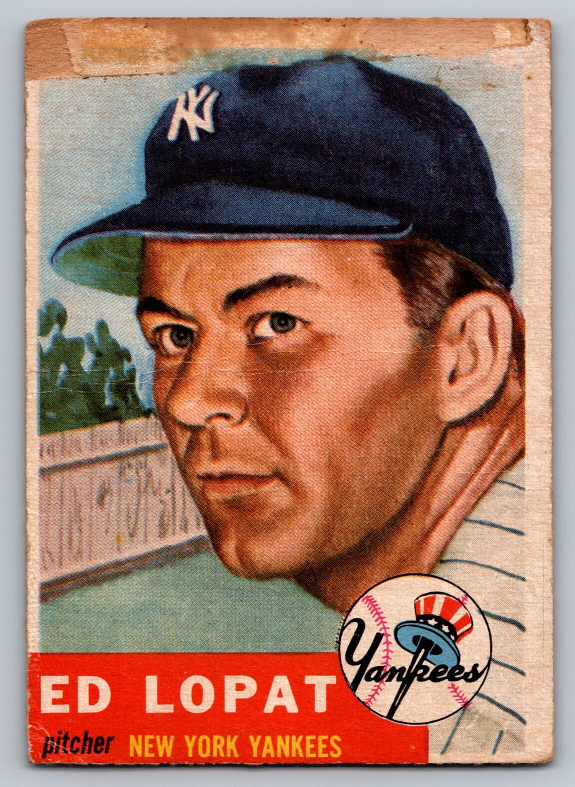 1953 Topps #87 Ed Lopat New York Yankees