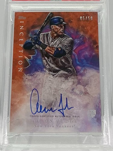 AARON JUDGE 2017TOPPS INCEPTION AUTOGRAPH-ORANGE #112 ROOKIE CARD!PSA8!LOWPOP! - Picture 3 of 9