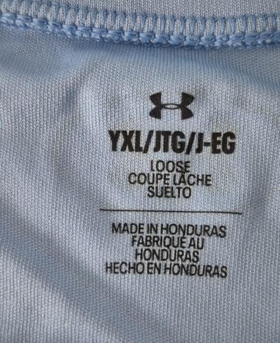 Under Armour Shirt Boys Youth Extra Large Blue Tech Athletic Loose Fit New Tag - Picture 2 of 7
