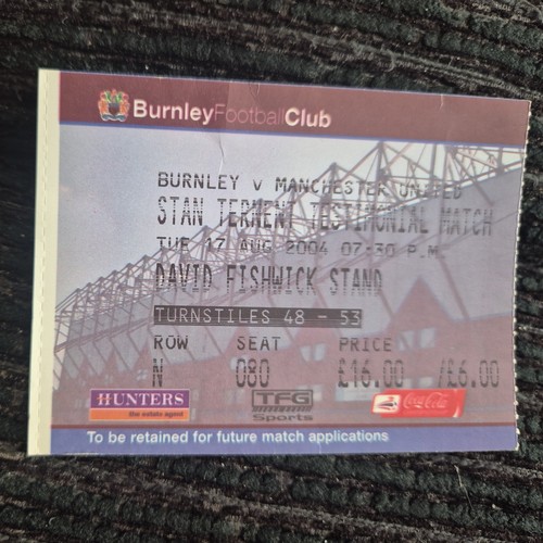 Burnley v Manchester United Man Utd RARE TICKET 2004 Friendly