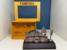 CAMBODIA Tourist Souvenir Office Desk Ornament Decoration Pen Holder With Box