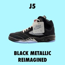 Air Jordan 5 Retro OG Black Metallic Reimagined HF3975-001 Size 13 New