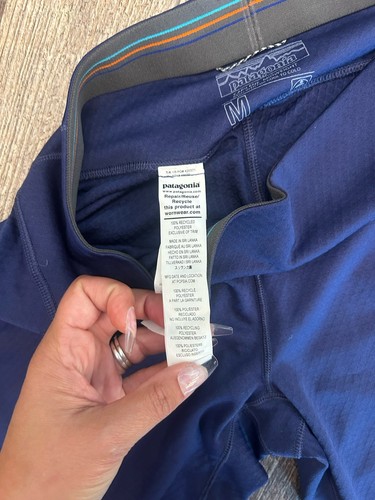 Patagonia Women’s Medium Leggings Blue Purple Layering Base Activewear - Picture 8 of 11