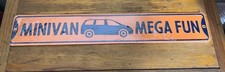 MINI VAN SIGN MINIVAN MEGA FUN METAL SIGN NEW SEALED RECTANGULAR WALL HANGING