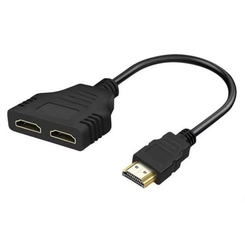 HDMI Cable Adapter Male To Dual Female Converter Only Mirror/Duplicate Screen - Picture 2 of 19