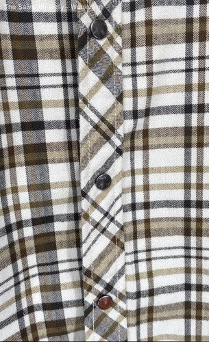 Rei Herren mehrfarbig kariert Western Ranch Taschen Langarm Druckknopf Hemd Größe L - Bild 4 von 6
