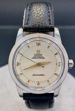 VINTAGE 1951 OMEGA AUTOMATIC SEAMASTER WATCH LARGE LUGS SSTEEL WATCH SERVICE 351