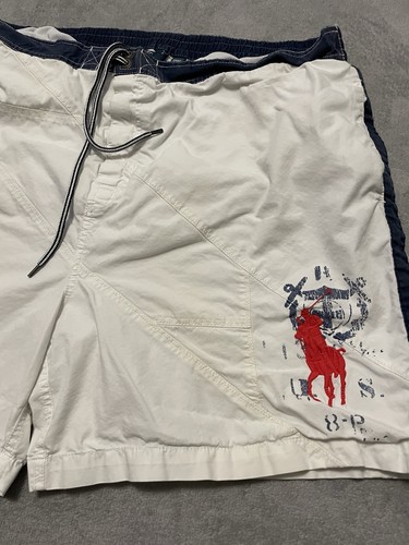De colección Polo Ralph Lauren Big Pony Bañador Pantalones Cortos Para Hombre 3XL Alto Blanco - Imagen 2 de 16