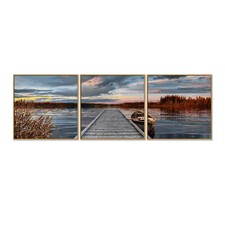 Malen nach Zahlen - Sonnenaufgang am See Triptychon