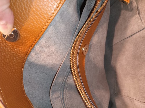 Patricia Nash Brown Handbag With Gold Studded Front Flap Pocket And Tassel - Picture 5 of 9