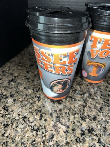 Tennessee Volunteers Collegiate Holographic Travel Cups Lids Smokey Dog~2 Ea~NIB - Picture 8 of 13