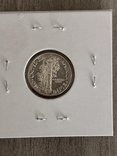 Moneda de diez centavos de mercurio 1944 P 90 % plata - Imagen 2 de 2