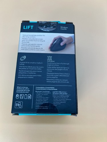 Logitech Lift Vertical Ergonomic Mouse, Wireless, Brand New! Fast Shipping! - Picture 3 of 6