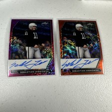 (2) 2026 Leaf Metal Football On Card Autograph Sebastian Janikowski Shimmer ++