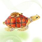 Painted Metal Crafts Ornaments Animal Shaped Cartoon Turtle for Home