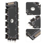 1 Set of ARGB Hub Multi-use RGB Fan Hub PC Fan Hub Controller RGB Accessory