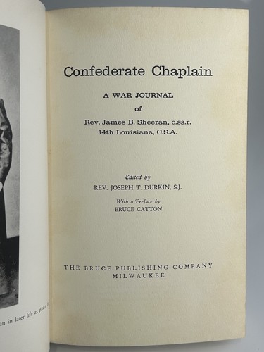 Confederate Chaplain by James B. Sheeran 1960 Edition HC Book - 第 4/5 張圖片