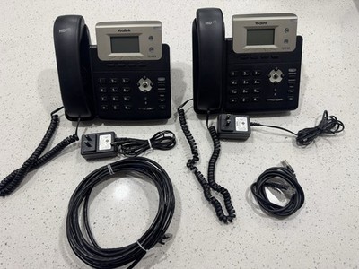Lot Of 2 Yealink SIP-T21P E2 IP Phone HD Voice VoIP PoE
