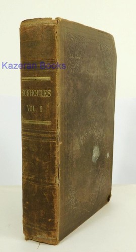 Antique Book Plays Of Sophocles Vol One - Greek Text English Notes 1838 HB