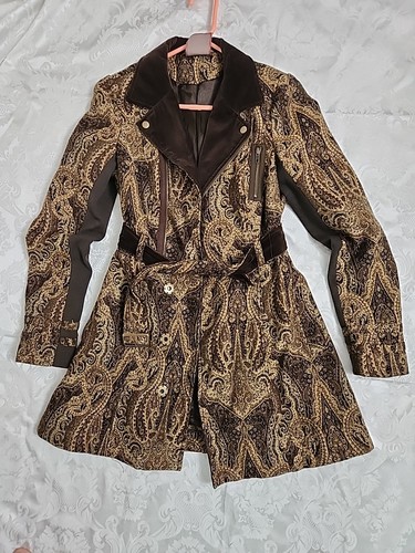 Free People Jacket Coat Knee Length Full-Zip Women's Size 8 Brown - Picture 7 of 14