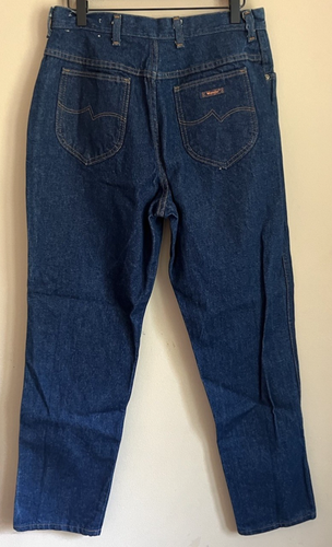 Wrangler Jeans Vintage Womens USA High Rise Western Petites 16 16P Denim Waist - Picture 4 of 5