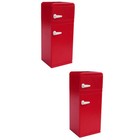  2 PCS Small Fridge Kids Toys Dollhouse Miniature Refrigerator Little